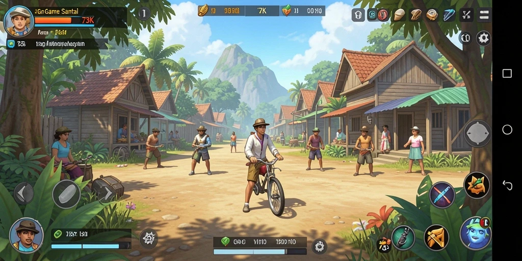 Tampilan gameplay yang menawan dan menghibur di 73K.