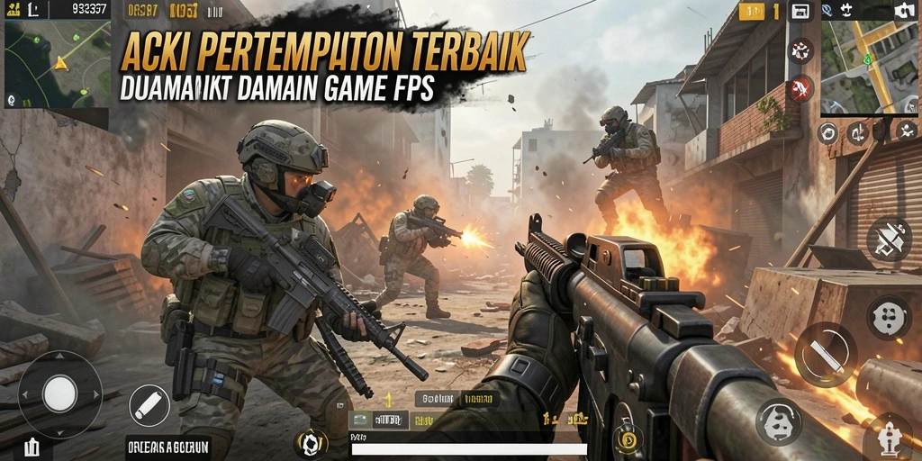 Gameplay intens dalam 93337 dengan aksi tembak-menembak seru.