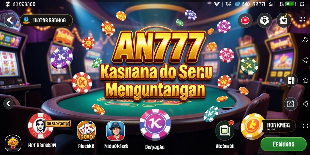 Tampilan menarik dari gameplay Kasino AN777 yang mengasyikkan.