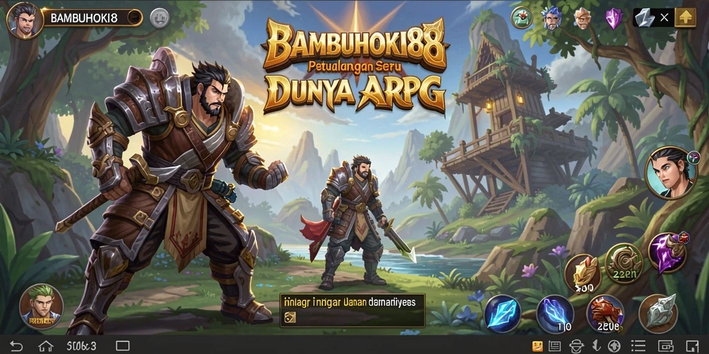 Screenshot gameplay BAMBUHOKI88 menunjukkan aksi seru dan grafis menawan.