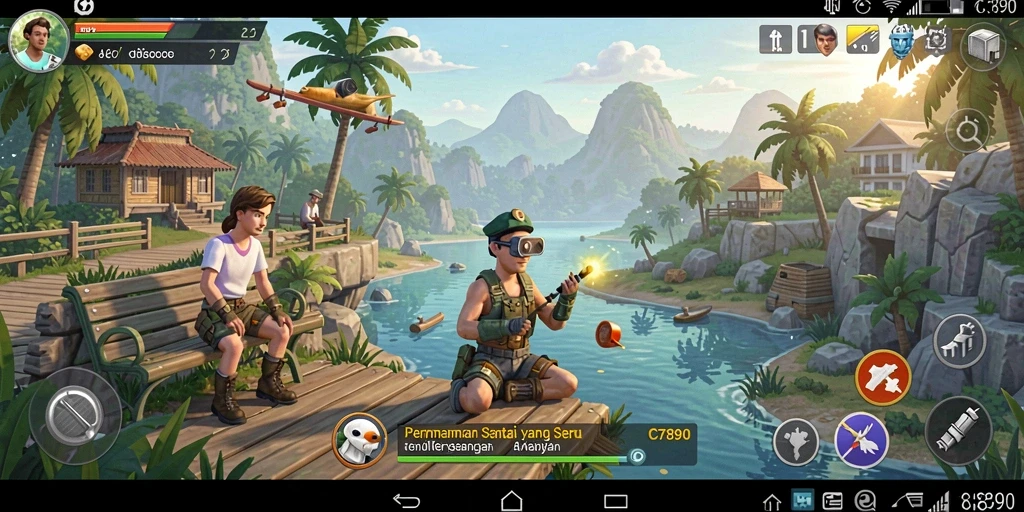 Tampilan gameplay C7890 yang cerah dan menarik.