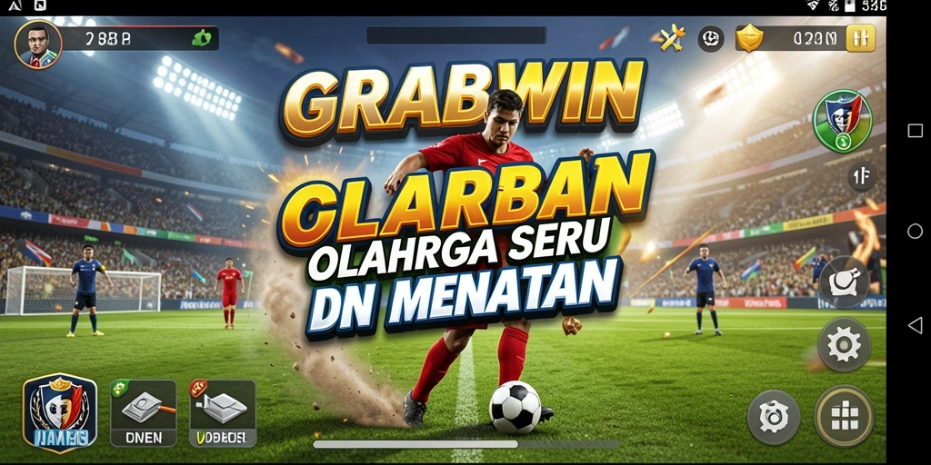 Tangkapan layar gameplay GRABWIN menampilkan keseruan bertanding di olahraga.