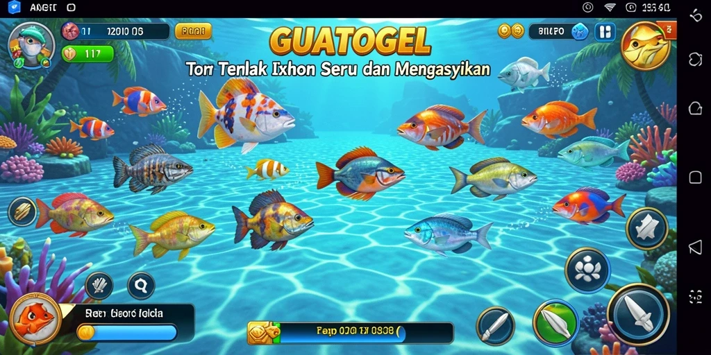Tampilan gameplay Tembak Ikan GUATOGEL yang menarik dan penuh aksi.