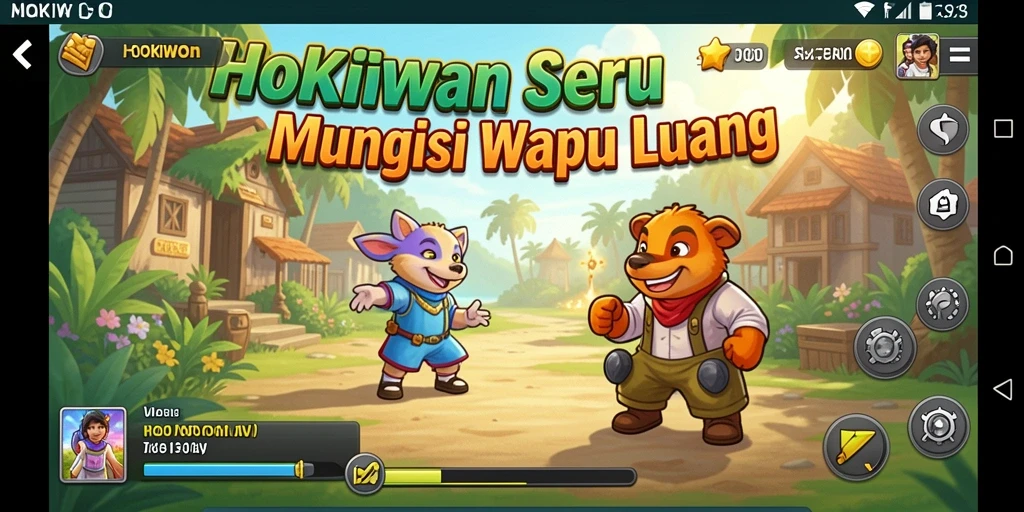 Tampilan gameplay HOKIWON yang seru dan penuh warna.