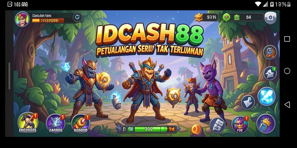 Gameplay IDCASH88 menunjukkan petualangan yang seru dan grafis yang menawan.