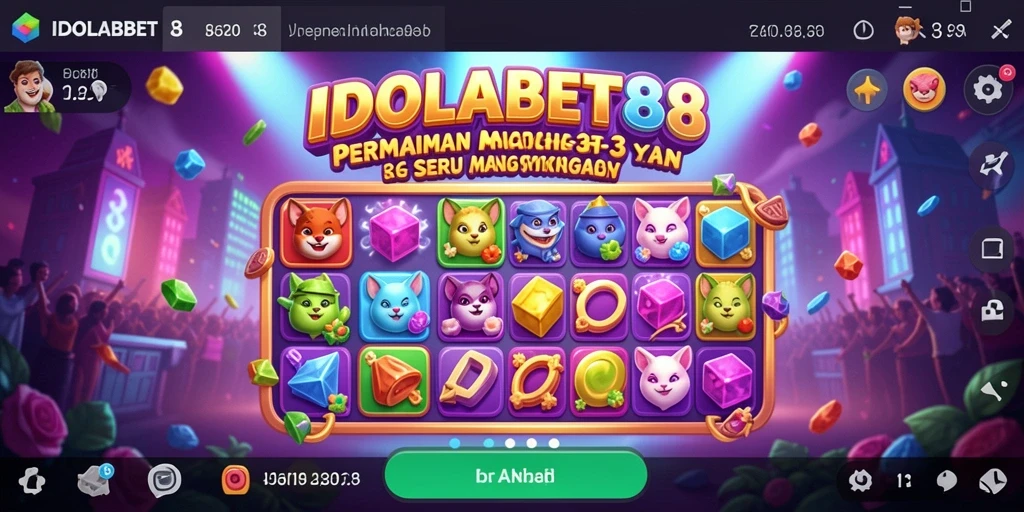 Tampilan gameplay seru di IDOLABET88, penuh warna dan tantangan.
