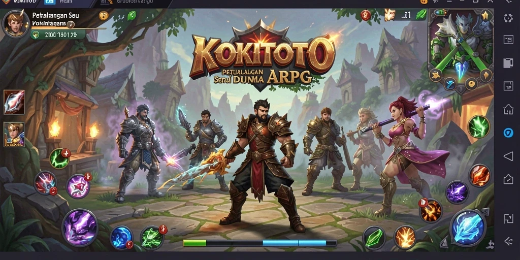 Screenshot menampilkan aksi epic dalam gameplay KOKITOTO.