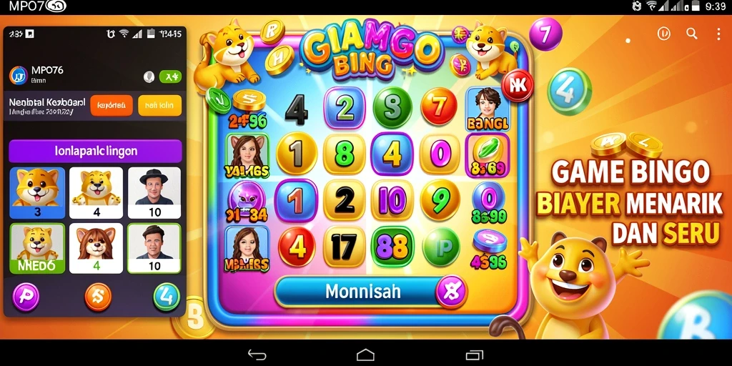 Tampilan gameplay MPO76 yang seru dengan berbagai pilihan Bingo.