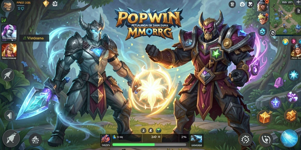 Gameplay seru dan interaktif di dunia MMORPG POPWIN.