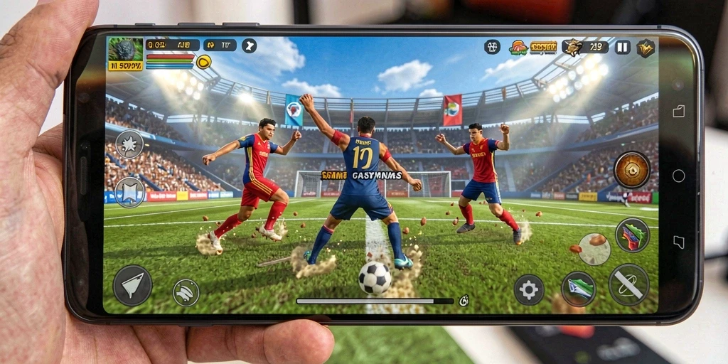 Screenshot T6 menampilkan aksi seru dalam gameplay olahraga yang penuh tantangan.