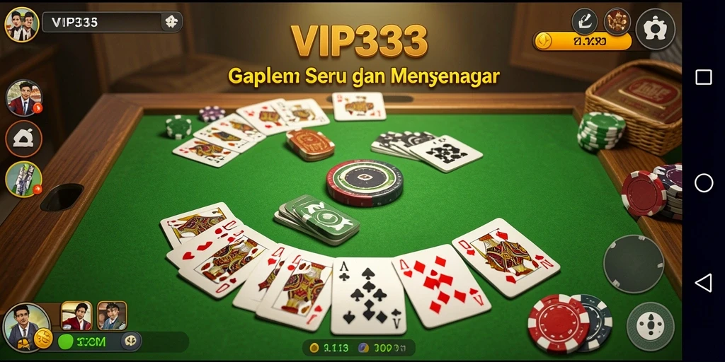Gameplay seru Gaple di VIP333 dengan teman-teman.